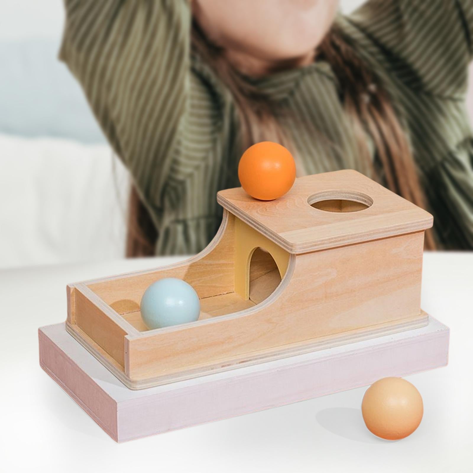Permanence Box with Tray Three Balls Montessori Toys for 6-12 Months Baby